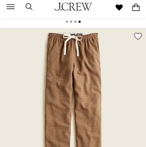 J.Crew NWT Tie-waist straight-leg pant in houndstooth Italian wool blend NWT